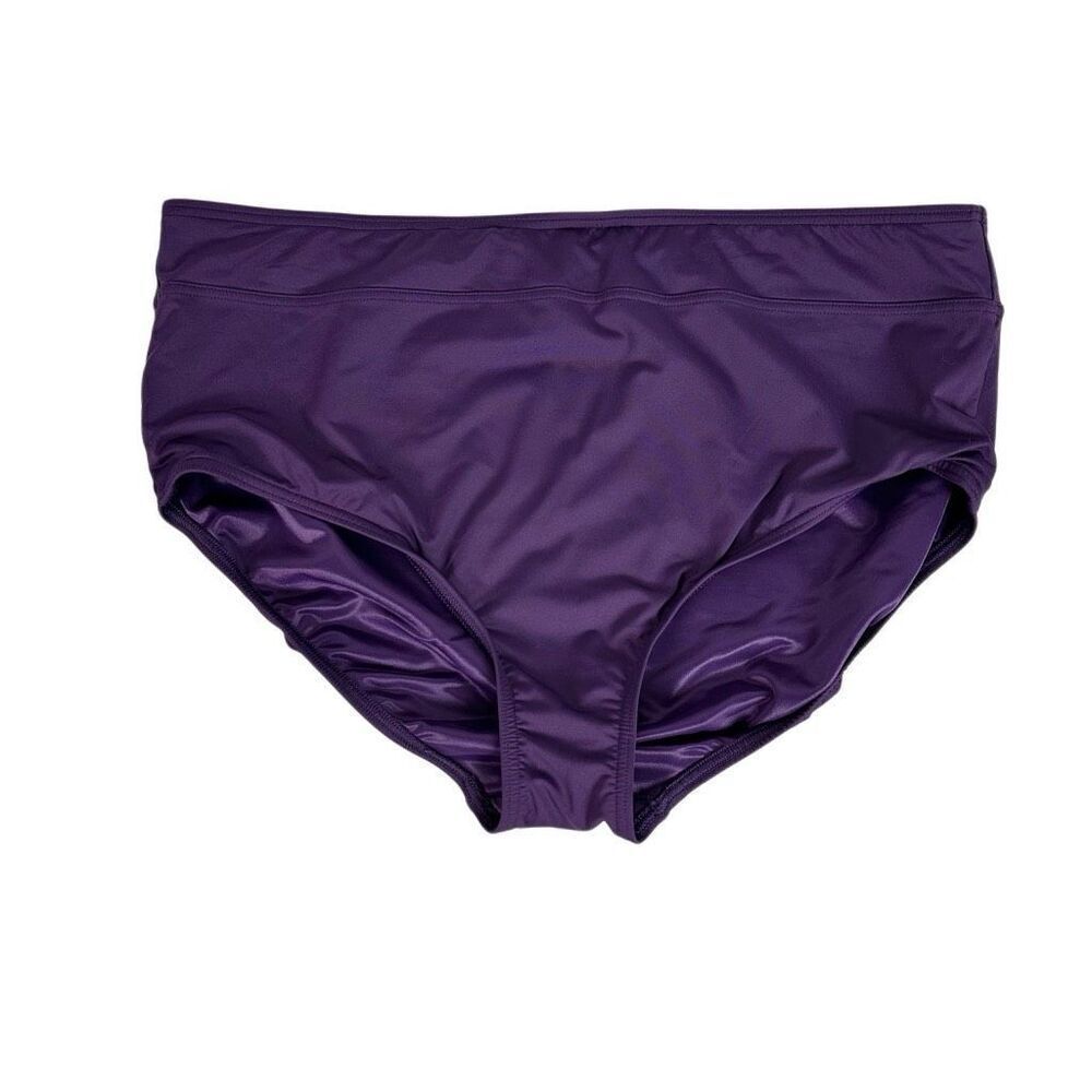 Lands End Swim Brief size 18 Purple Eggplant